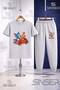 Children's Tm and Jrry Car with Heart 3L T-Shirt Tracksuit Set - 3