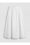 White High Waist Pleated Skirt - 6