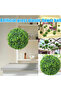2pcs Artificial Grass Green Topiary Ball - Garden Decoration Fake Boxwood Plant for Home Dec - 3