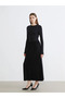 Black Belmando Flared Skirt with Elastic Waistband - 2