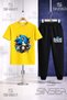Children's Snic Yarim Ymrk Sikan 3Lu Kare in 3Lu T-Shirt and Sweatpants Set - 4