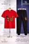 Children's Buttrfly Orange Wing Flower 3-Piece T-Shirt Tracksuit Set - 4