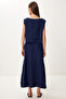 Muslin Blouse Skirt Set Lgp0013 Dark Blue - 7