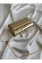 Caen Model Women's Hand and Shoulder Bag, Evening Dress Bag, Engagement, Wedding Bag Gold - 2