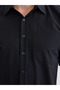 Black Short Sleeve Single Pocket Regular Fit Men's Shirt - 4