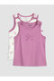 Gencc Quality Bowknot Printed Girls' Undershirt 2-Piece Set - 4