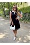 Şans Li̇fe Women's Skirt Hemmed Polo Collar Sleeveless Midi Length Knitted Dress - 2