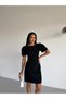 Atlas Fabric Balloon Sleeve Pocket Detail Dress - 2