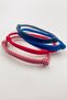 Men's Marine Series Thick Navy Blue White Red Paracord Rope Bracelet Set 4 Pieces