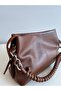 Women's Shoulder Bag with Knitted Handle |   Elia - 2