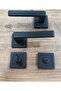 Black Square Badge Door Handle Wc - 2