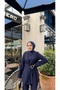 Women's Belt Detailed Gold Buckle Modern Cut Stylish Hijab Double Set - 3