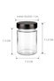 6 Pcs Black Color Deep with Lid Transparent Jam Sauce Canned Peanut Butter Tahini Molasses Glass Jar 350 ml - 2