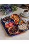 Cappadocia Themed Metal Sauce Bowl with Presentation Tray, Snack Bowl, Breakfast Bowl Set of 6 - 5