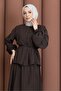 Pleated Front Double Suit Set Brown - 6