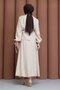 Pleated Front Double Suit Cream - 5