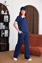 Premium Modal Fabric Polo Collar Zipper Detailed Comfortable Two-Piece Set - 5