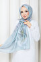 Water Pearl Rose Patterned Cotton Soft Fabric Hijab Daily Shawl Rose
