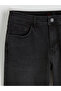 Black Standard Fit Men's Jean Shorts - 2