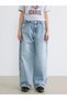 Blue Wideleg Women's Jean Trousers - 7
