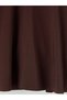 Brown Women's Swimming Shorts Skirt with Elastic Waist - 3