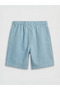 Blue Boy's Shorts with Elastic Waist - 2