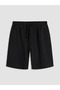 Black Loose Fit Muslin Men's Shorts - 6