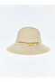 Women's Straw Hat with Beige Accessories - 2