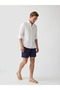 Navy Blue Short Length Men's Swim Shorts - 4