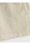 Beige Belted Paperbag Women's Jean Shorts - 3