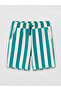 Green Elastic Waist Boy's Shorts - 2