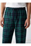 Green Standard Fit Plaid Men's Pajama Bottom - 5