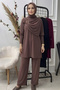 Women's Hijab Two-Piece Set Summer Comfortable Fit Tunic Trousers Stylish Daily Combination - 2