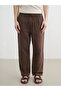 Brown Loose Fit Men's Muslin Trousers - 4