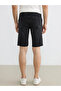 Black Standard Fit Men's Jean Shorts