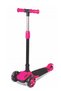 4+ Pink 3 Wheel Lighted Folding Scooter