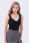 Women's Cotton & Modal Thick Lace Strap V-Neck Regular Tank Top - Soft Texture & Breathable Fabric