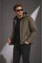 Men's Khaki Hooded Waterproof Lightweight Jacket – Casual & Sporty Stylish Windbreaker - 2