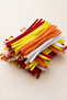 Colorful Chenille Set 100 Pieces - (Yellow, Orange, Red, White) Flower Making Set - 4