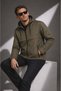 Men's Khaki Hooded Waterproof Lightweight Jacket – Casual & Sporty Stylish Windbreaker - 4