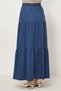 Belted Denim Skirt 60673 - 3