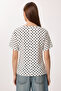Polka Dot Sandy Knitted Blouse Lcr0121 White - 5