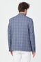 Lazue Men's Navy Blue Polyviscon Fabric Slim Fit Mono Collar Sports Blazer Jacket - 8