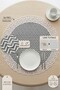 Round Table Runner with French Guipure Detail, Diameter 60 Cm, Modern Design - 2