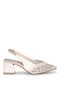 518 Mg Gold Evening Dress Heeled Women's Shoes - 2