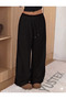 Women's Wide Leg Sweatpants 3-Pack - Black Gray Navy Blue - Relaxed Fit High Waist Sweatpants - 2