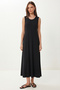Summer Knitted Dress with Pockets Lrn0032 Black - 3