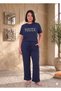 Women's Wide Leg Sweatpants 3-Pack - Black Gray Navy Blue - Relaxed Fit High Waist Sweatpants - 4