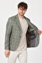 Lazue Men's Khaki Polyviscon Fabric Slim Fit Mono Collar Sports Blazer Jacket - 6