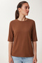 Padded Interlock T-Shirt Lus0085 Kakao - 4